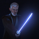 Obi-Wan looking like Alec Guinness.
